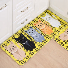 Welcome Cat Printed Living Room/Bathroom/Kitchen Floor Mats for  Anti-Slip Tapete