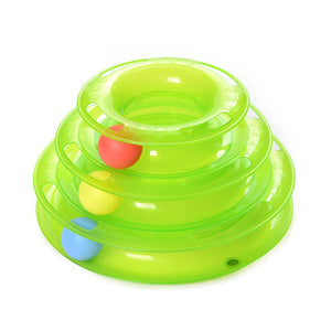 Funny  Cat Toys Intelligence Triple Play Disc