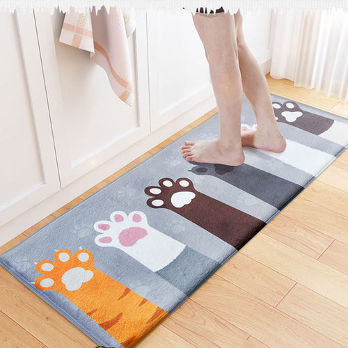 Welcome Floor Mats Cat Printed Living Room/Bathroom/ Kitchen Carpets