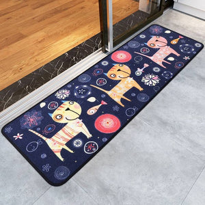 Welcome Floor Mats Cat Printed Living Room/Bathroom/ Kitchen Carpets