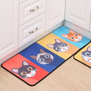 Welcome Floor Mats Cat Printed Living Room/Bathroom/ Kitchen Carpets