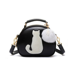 New Women Cute Cat  Shoulder Bags With Fur Ball