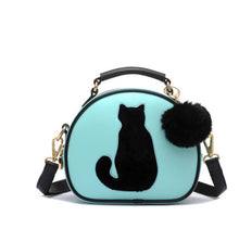 New Women Cute Cat  Shoulder Bags With Fur Ball