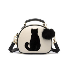 New Women Cute Cat  Shoulder Bags With Fur Ball