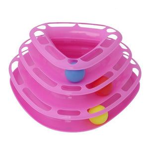 Funny  Cat Toys Intelligence Triple Play Disc